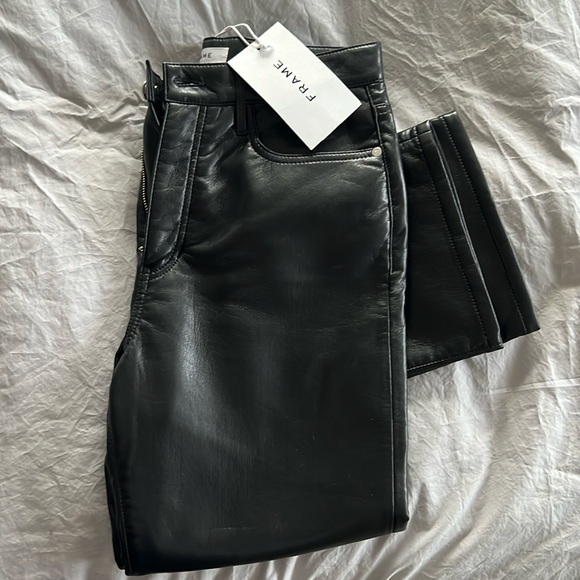 Frame Le Jane Crop Recycled Leather 28 - Picture 1 of 4